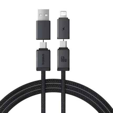 Baseus P10383000121-02 Sri Lanka, Baseus 60W Two-for-Two Cable Sri Lanka, Baseus U+C to C+L Cable Sri Lanka, Baseus Fast Charging Cable Cosmic Black, Baseus Dual Input Charging Cable Nugegoda