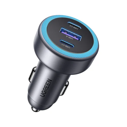UGREEN 30W 3 Port Fast Car Charger USB-A + Dual Type-C EC307 45843