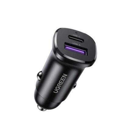 UGREEN 30W Type-C + USB Dual Port Car Charger Fast Charging EC305 25845